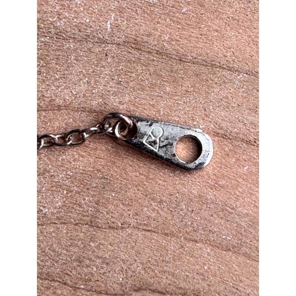 Compass Pendant Necklace In Sterling Silver With Delicate Chain 17 1/2" - Picture 7 of 9